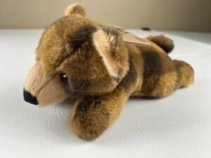 Pally Paws Bear Squeaky Dog Toy Plush 11” Brown Puppy Chew Interactive Pet Toy